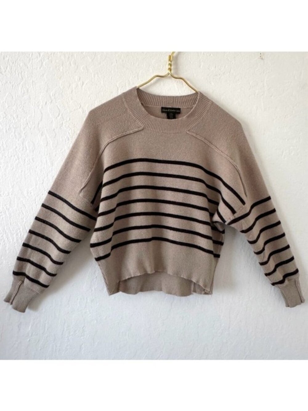 House of Harlow 1060 Wool Blend striped Crewneck Sweater Medium